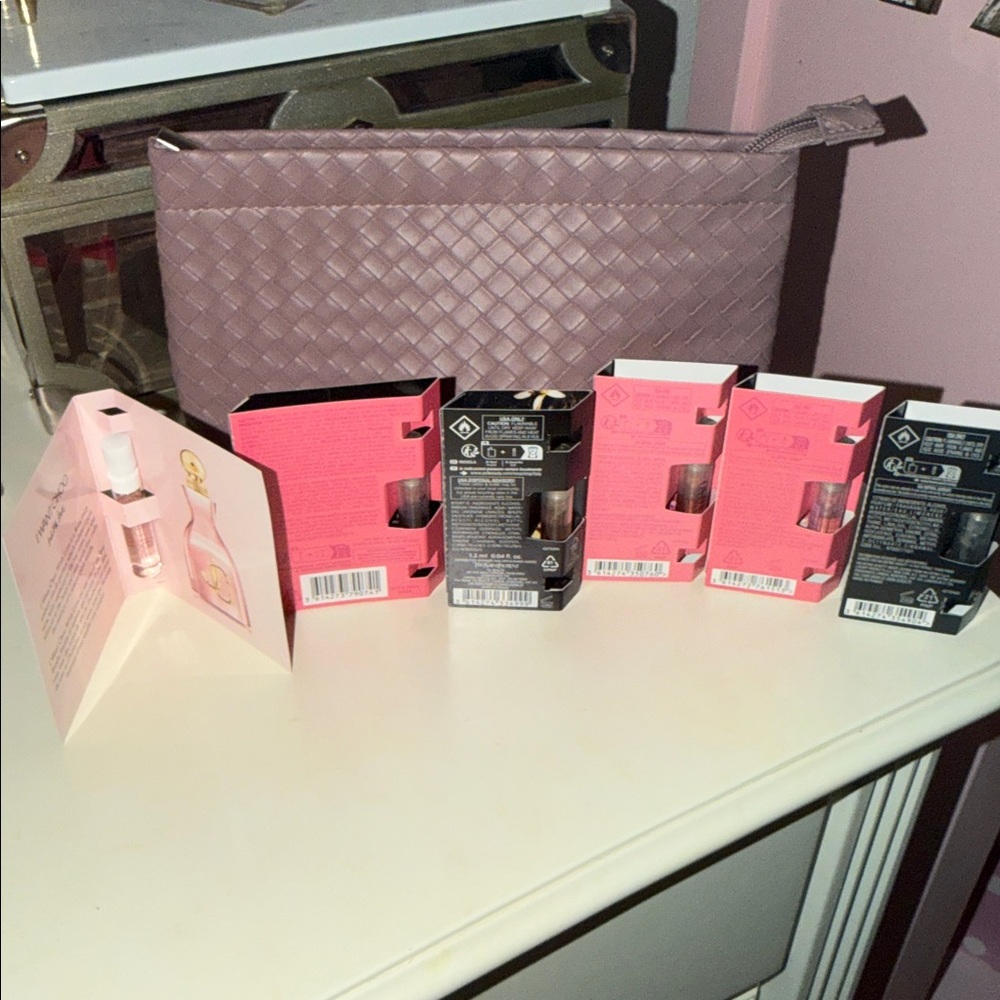 YSL, Valentino, Jimmy Choo Set with Woven Beauty Bag - Picture 4 of 5